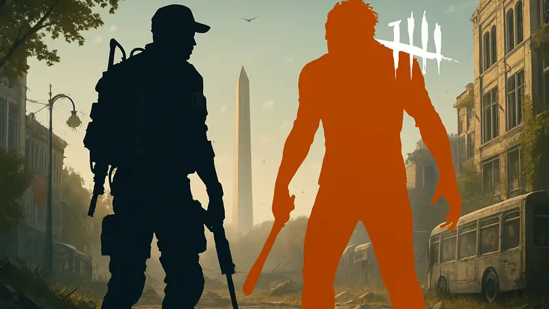 Персонажи The Division 2 и Dead by Daylight вместе, символизирующие игровое кроссовер-событие.