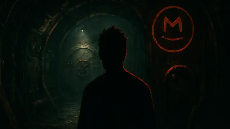 Постер фильма Iron Lung с жуткой атмосферой и логотипом, ассоциирующимся с Markiplier.