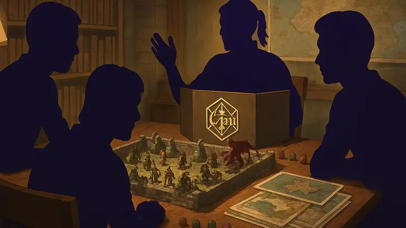 Игровой стол Critical Role с миниатюрами и картами Dungeons & Dragons