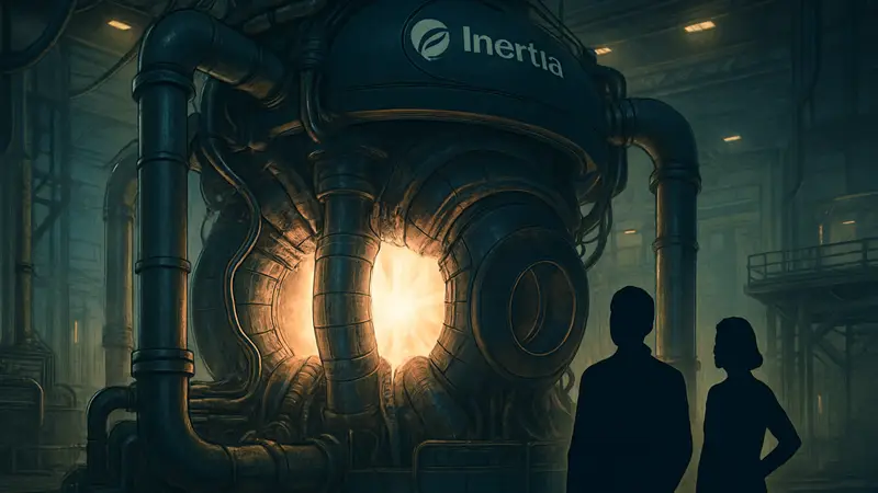 Изображение термоядерного реактора Inertia, символизирующее коммерциализацию передовых технологий.