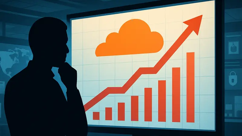 График роста киберугроз по данным отчета Cloudflare о безопасности в сети