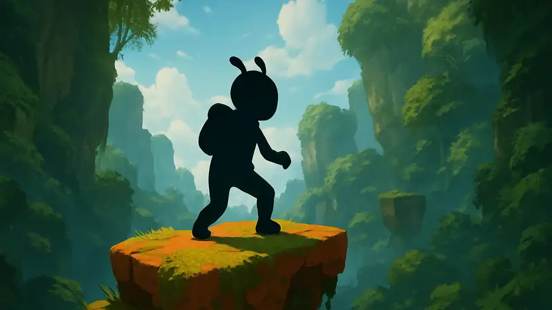 Главный персонаж игры Darwin's Paradox! на яркой платформе. Обзор нового платформера.