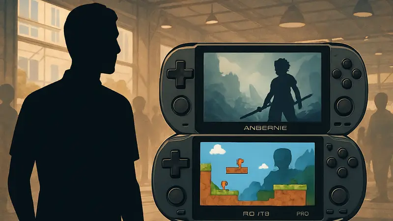 Изображение портативных игровых консолей Anbernic RG Vita и RG Vita Pro для ретрогейминга.