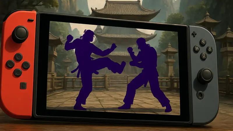 Персонажи Virtua Fighter 5 R.E.V.O. World Stage в бою на экране Nintendo Switch 2.