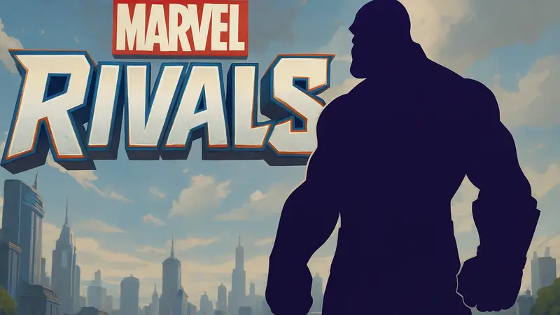 Изображение Таноса из вселенной Marvel на фоне логотипа игры Marvel Rivals, символизирующее его скорый анонс.