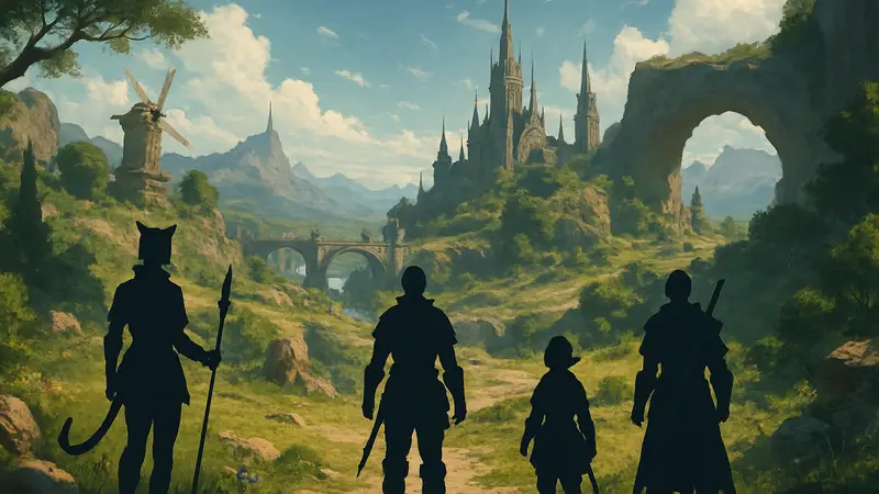 Игроки Final Fantasy 14 исследуют открытые локации после переработки.