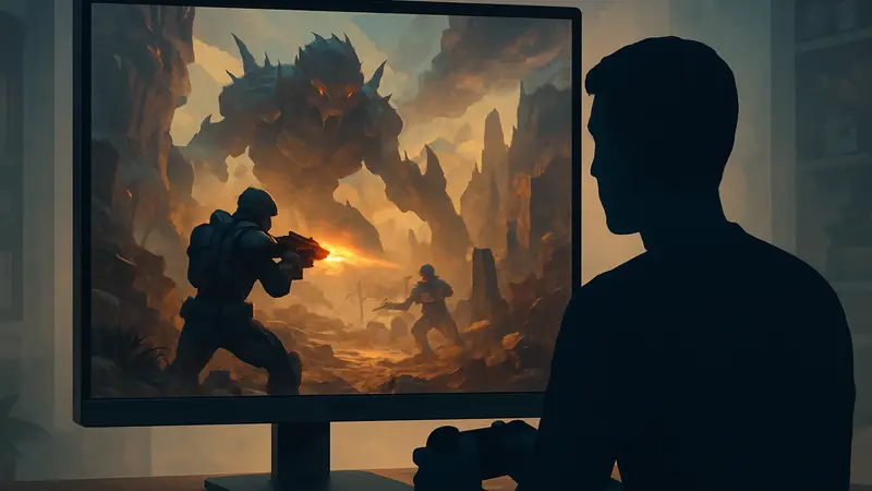 Игровой монитор BenQ RD280UG с соотношением сторон 3:2, отображающий динамичную игровую сцену