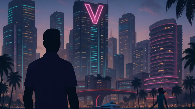 Футуристический Вайс-Сити из GTA 6, возможно, сильно отличающийся от оригинала