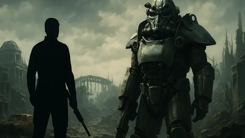 Изображение обложки или скриншота игры Fallout 3 с ремастер-графикой, демонстрирующей улучшенные текстуры и атмосферу постапокалипсиса.