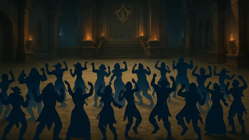 Группа игроков World of Warcraft, танцующих в рейде