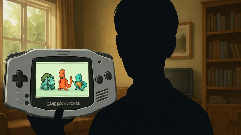 Стартовые покемоны в Pokemon FireRed и LeafGreen на экране Game Boy Advance.