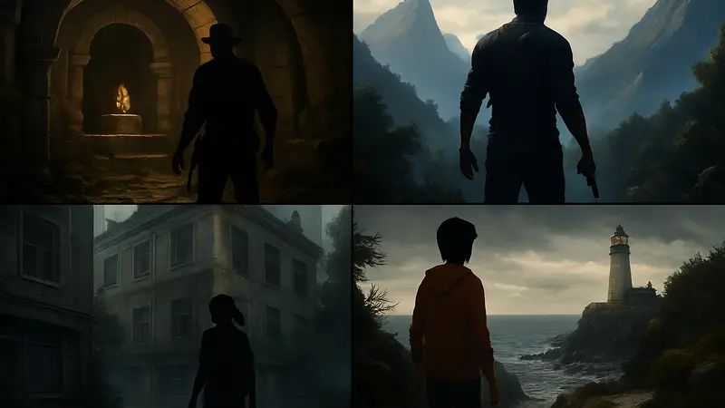 Коллаж из скриншотов знаковых приключенческих игр, повлиявших на гейминг.