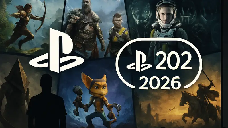 Логотип PlayStation State of Play 2026 на фоне игровых анонсов.