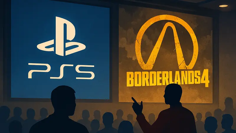 Логотипы PlayStation 6 и Borderlands 4, символизирующие основные игровые новости дня.