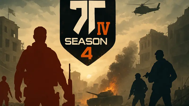 Логотип Black Ops 7 Season 4 с указанием даты и времени начала
