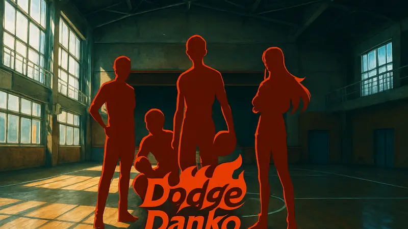 Анонс аниме Dodge Danko: постер с главными героями и логотипом сериала.