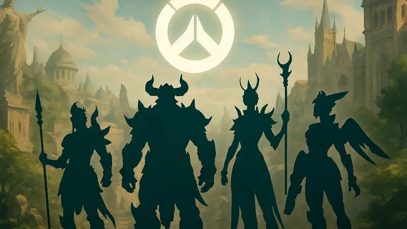 Персонажи Overwatch в новых мифических скинах 2026 года.