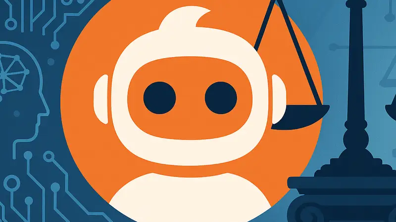 Логотип Grok на фоне символов ИИ и законодательства, отражающий конфликт между технологиями и государственным регулированием.