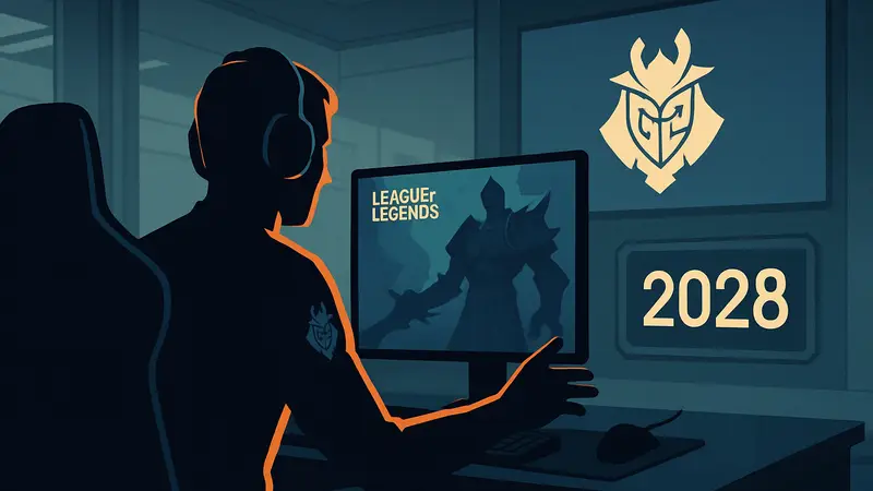Игрок G2 Esports SkewMond за компьютером, продление контракта LoL до 2028