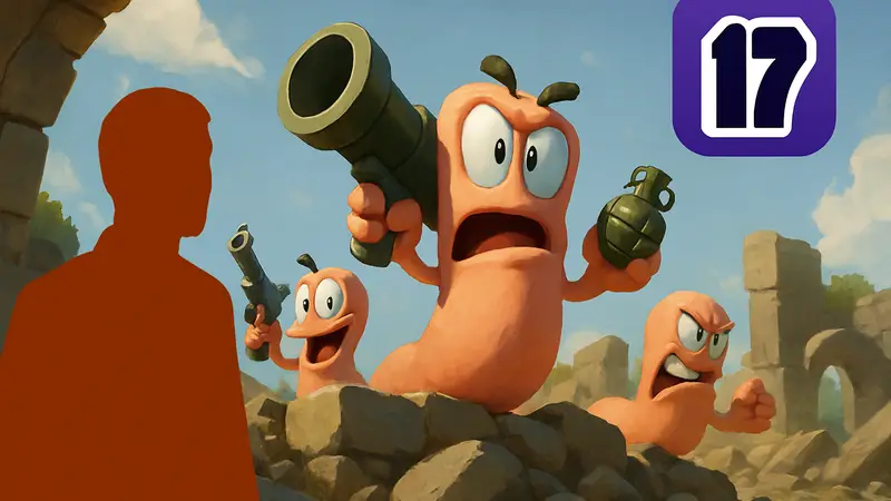 Игровые червяки Worms в 3D, утечка новой игры, логотип Team17