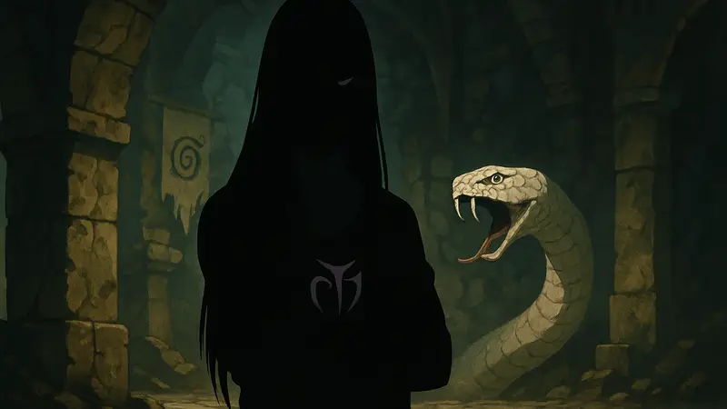 Изображение Орочимару из аниме «Наруто», символизирующее его роль самого пугающего злодея.