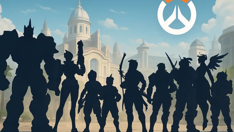Изображение группы различных персонажей из игры Overwatch 2.
