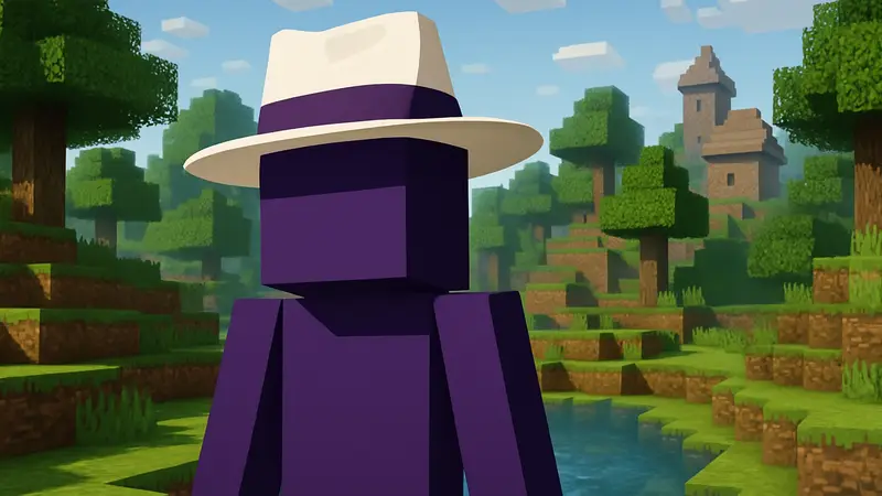 Персонаж Minecraft в новой шляпе, полученной через Twitch Drops