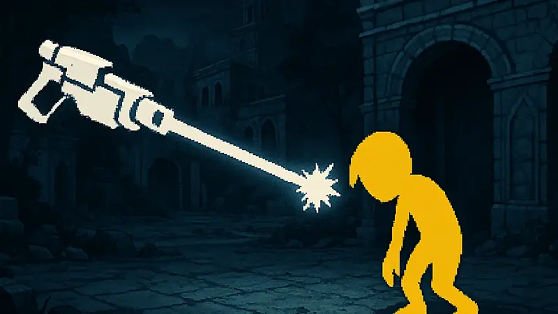 Скриншот Deltarune Chapter 5 с Hyper Punishment Gun и персонажем Жёлтый.