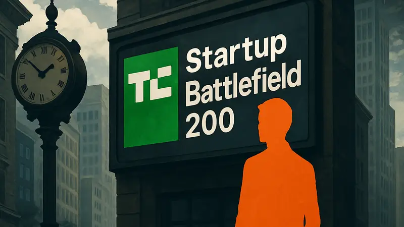 Логотип TechCrunch Startup Battlefield 200, символизирующий последний шанс подать заявку