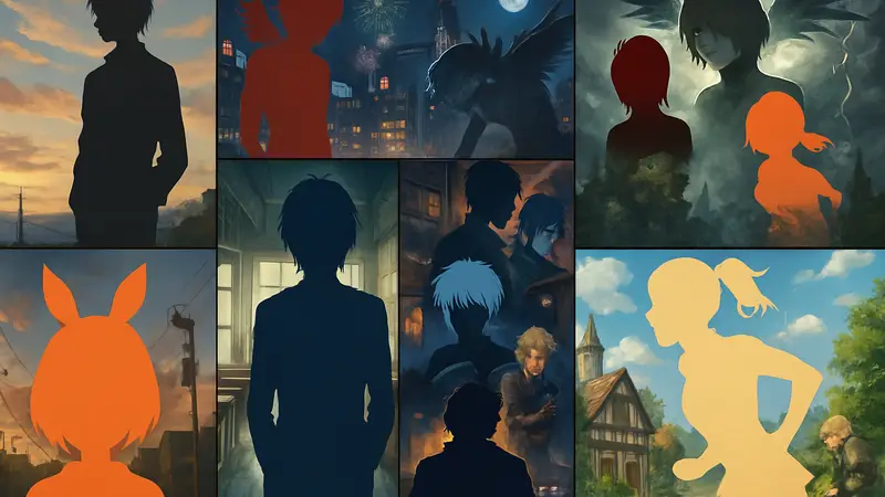 Коллаж из постеров 7 лучших аниме-сериалов, конкурирующих с «Тетрадью смерти».