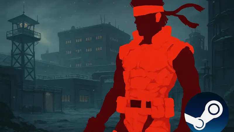 Обложка Metal Gear Solid 1 с главным героем Солидом Снейком и логотипом игры на Steam.