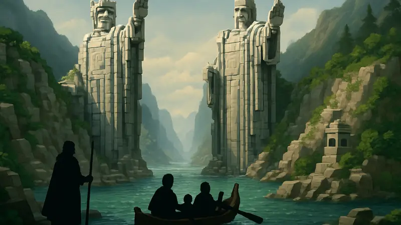 Дизайн LEGO-набора по «Властелину колец», представляющий Врата Аргоната.