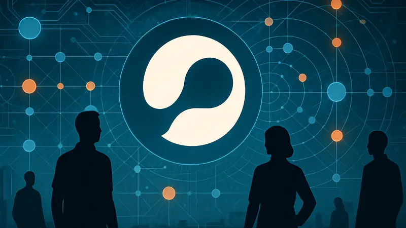 Логотип компании Pasqal на фоне сложной диаграммы, символизирующей квантовые вычисления и технологический прогресс.