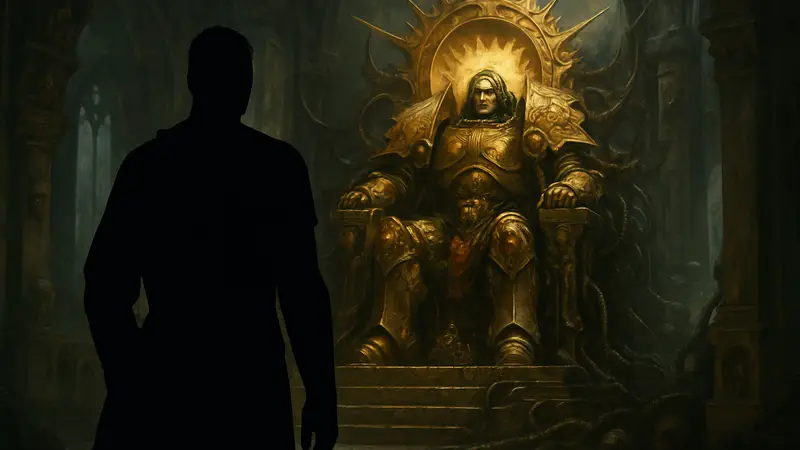 Император Человечества из Warhammer 40,000 на Золотом Троне, его новый облик