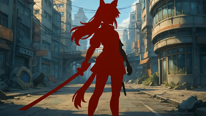 Косплей Хосими Мияби из игры Zenless Zone Zero, выполненный Anyarainbow, с катаной