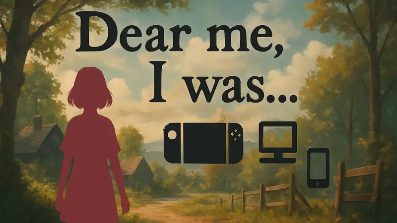 Логотип игры «Dear me, I was…» с упоминанием платформ Switch 2, ПК и мобильные