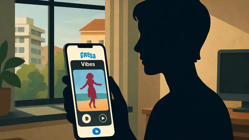 Интерфейс мобильного приложения Meta Vibes для создания AI-видео