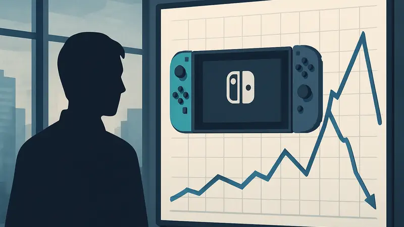 Схематичное изображение Nintendo Switch 2 или график продаж