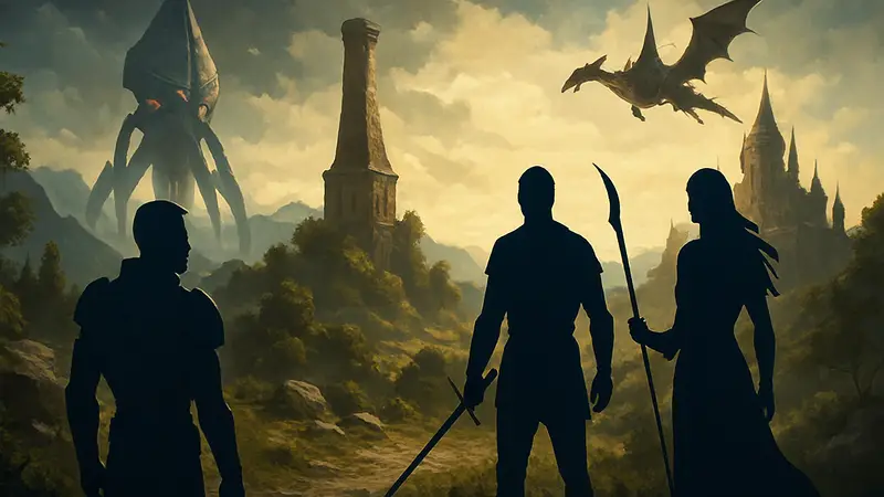 Логотипы культовых ролевых игр 2000-х годов, таких как Mass Effect, Oblivion и Dragon Age