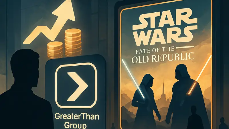 Логотип GreaterThan Group, Star Wars: Fate of the Old Republic, инвестиции в игры.