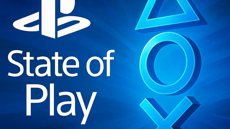 Логотип PlayStation State of Play, символизирующий анонс новых игр и событий для геймеров.