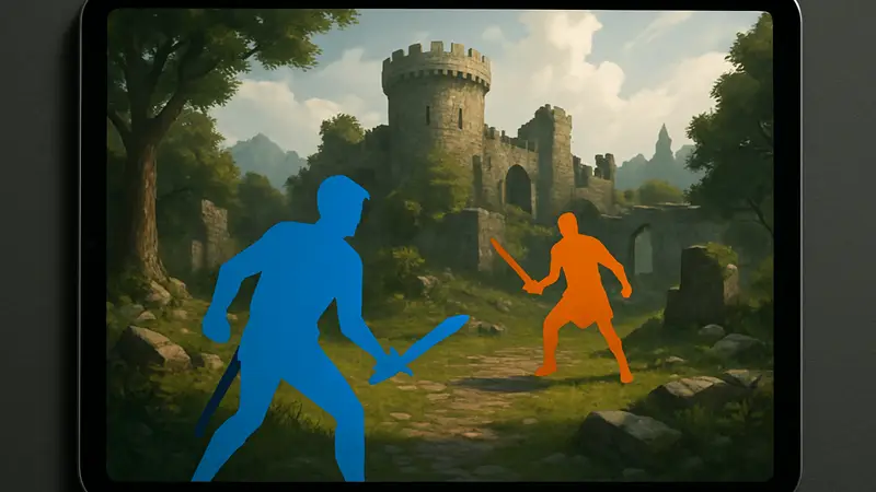 Изображение нового iPad, показывающее графические возможности в игре