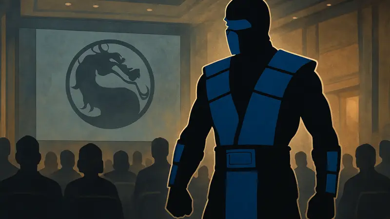 Персонаж Glacier из WCW в костюме, напоминающем Sub-Zero из Mortal Kombat