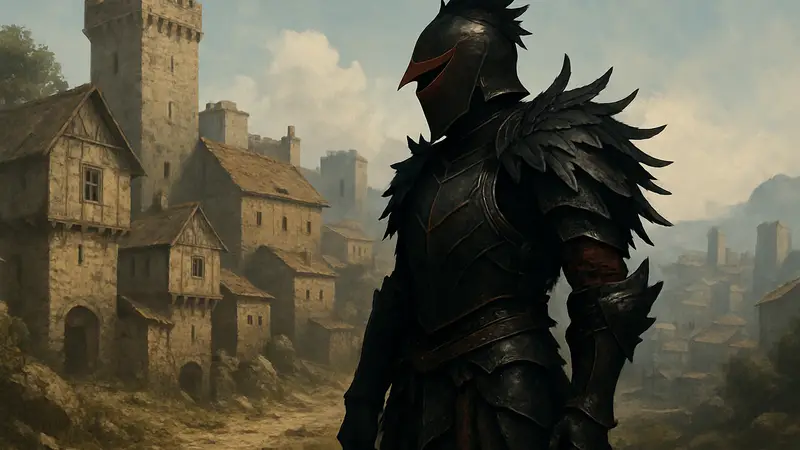 Изображение брони Blackwing или Crowcaller из игры Crimson Desert.