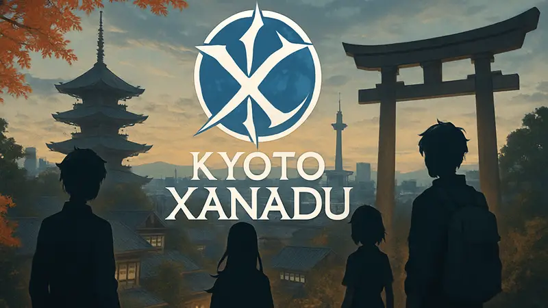 Логотип игры Kyoto Xanadu от Nihon Falcom, анонсированной для Nintendo Switch и Switch 2.