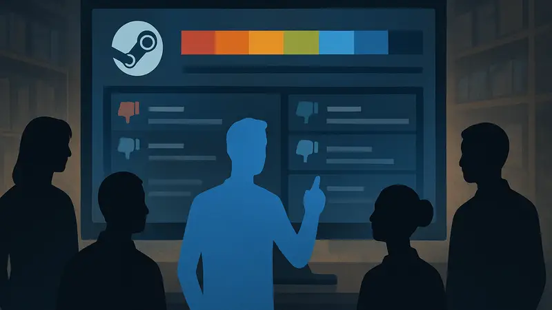 Шкала рейтингов Steam, отзывы пользователей об играх на платформе