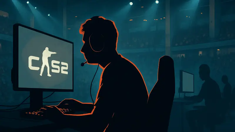 Киберспортсмен degster, сфокусированный во время игры на турнире по CS2.