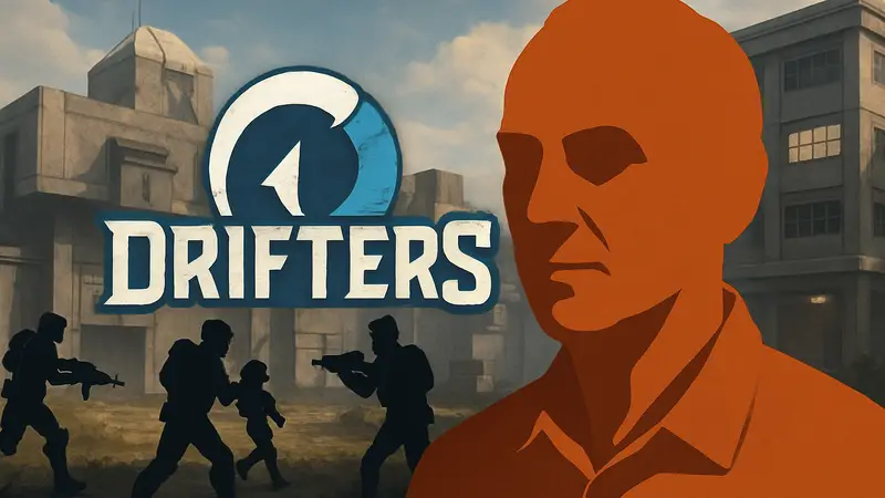 Логотип игры Drifters на фоне Roblox, изображение Александра Серопяна из Bungie, создателя Marathon.