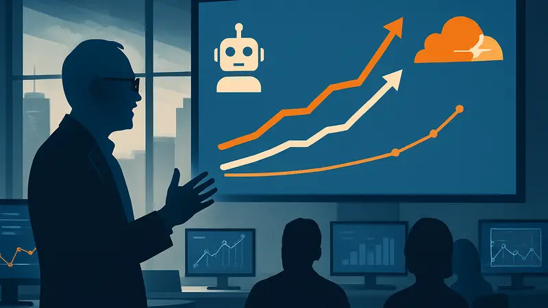 Глава Cloudflare Мэтью Принс обсуждает рост трафика ИИ-ботов в интернете.