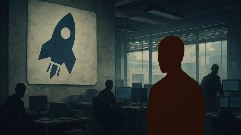 Изображение или логотип студии Build a Rocket Boy, возможно, с намёком на внутренние проблемы.